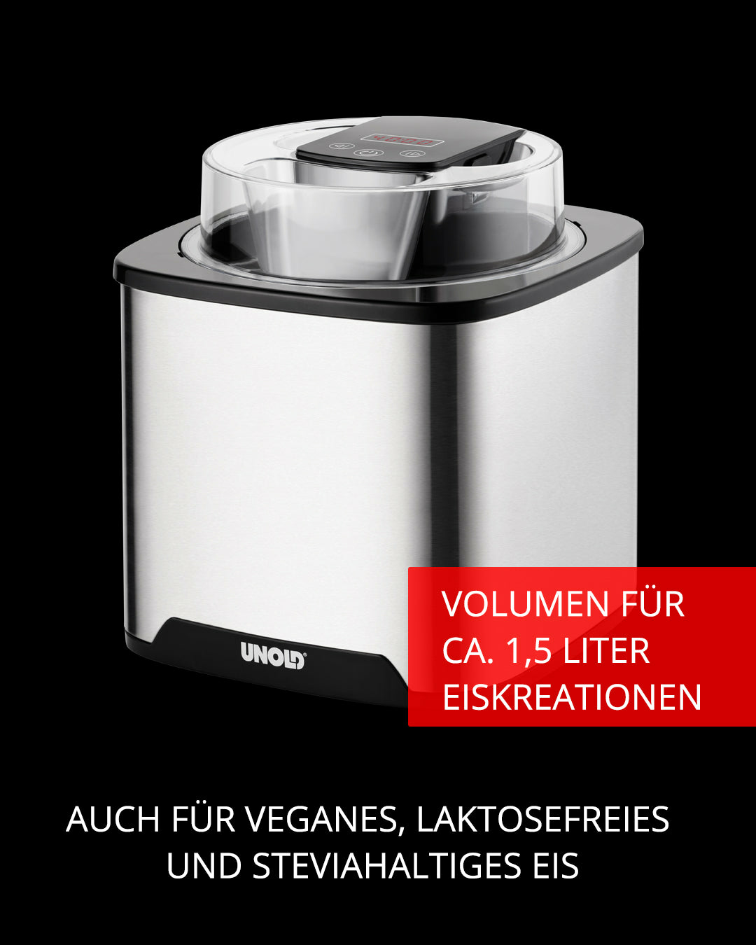 UNOLD 48855 Gelato - Eismaschine - 1.5 Liter, Ansicht 2
