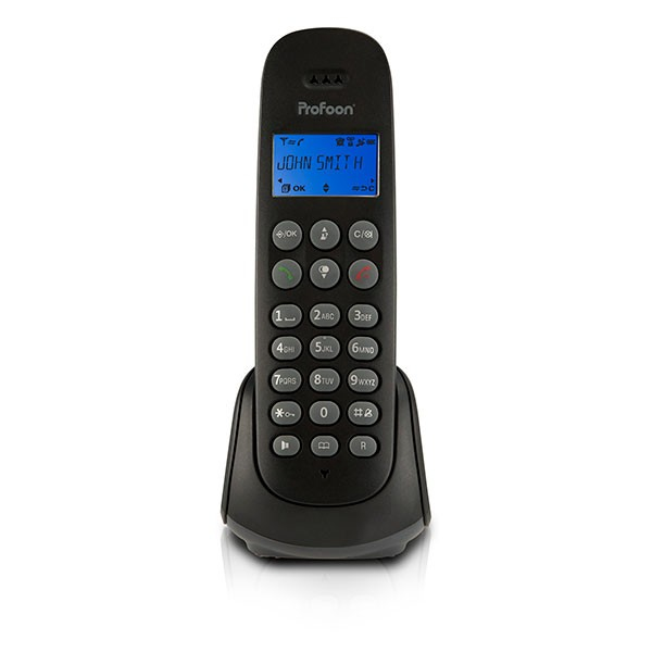 Profoon PDX-300 - DECT-Telefon - Kabelloses Mobilteil - 50 Eintragungen - Schwarz, Ansicht 2