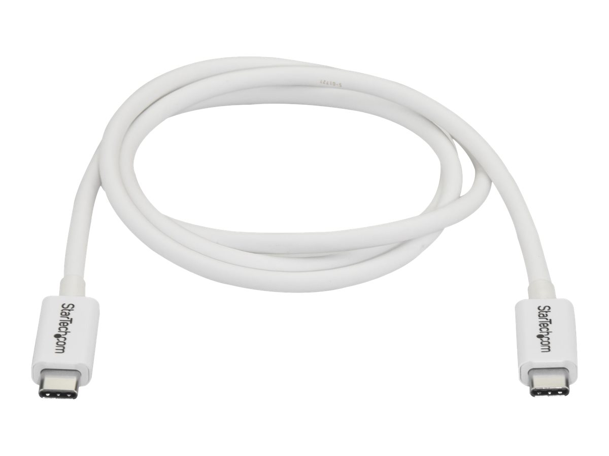 StarTech.com 3.3ft (1m) Thunderbolt 3 Cable, 20Gbps, 100W PD, 4K Video, Thunderbolt-Certified, Compatible w/ TB4/USB 3.2/DisplayPort - Thunderbolt-Kabel - USB-C (M)