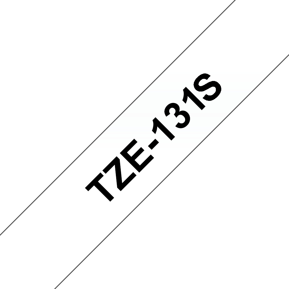 Brother TZe-131S - Schwarz auf Transparent - Rolle (1,2 cm x 4 m), Ansicht 2