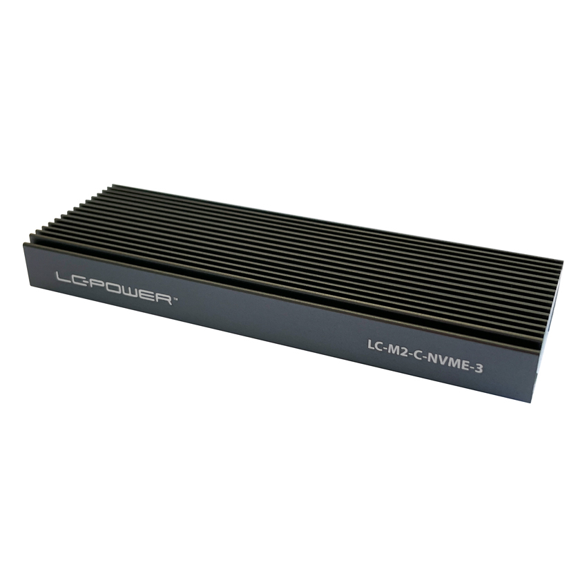 LC-Power USB3.2 LC-M2-C-NVME-3 f. M.2 SSD Laufwerks-Gehäuse, Ansicht 2