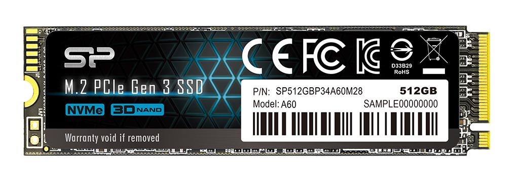 Silicon Power P34A60 - SSD - 512 GB - intern - M.2 2280 - PCIe 3.0 x4 (NVMe), Ansicht 3
