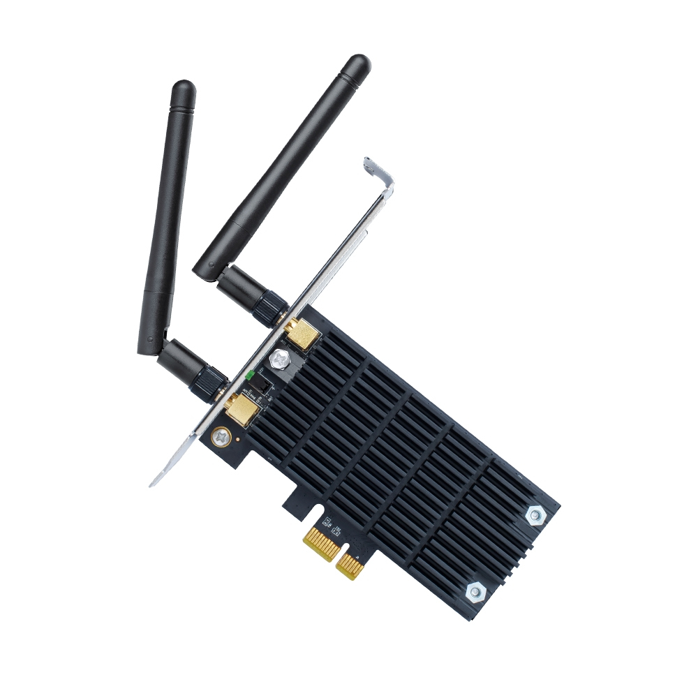 TP-LINK AC1300 High-Gain-Dualband-PCI-Express-WLAN-Adapter, Eingebaut, Kabellos, PCI Express, WLAN, 867 Mbit/s, Schwarz