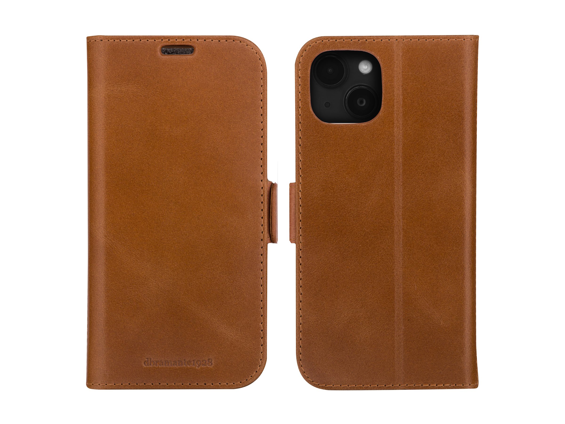 dbramante1928 Copenhagen - Flip-Hülle für Mobiltelefon - genarbtes Leder - Hellbraun - für Apple iPhone 15, Ansicht 3