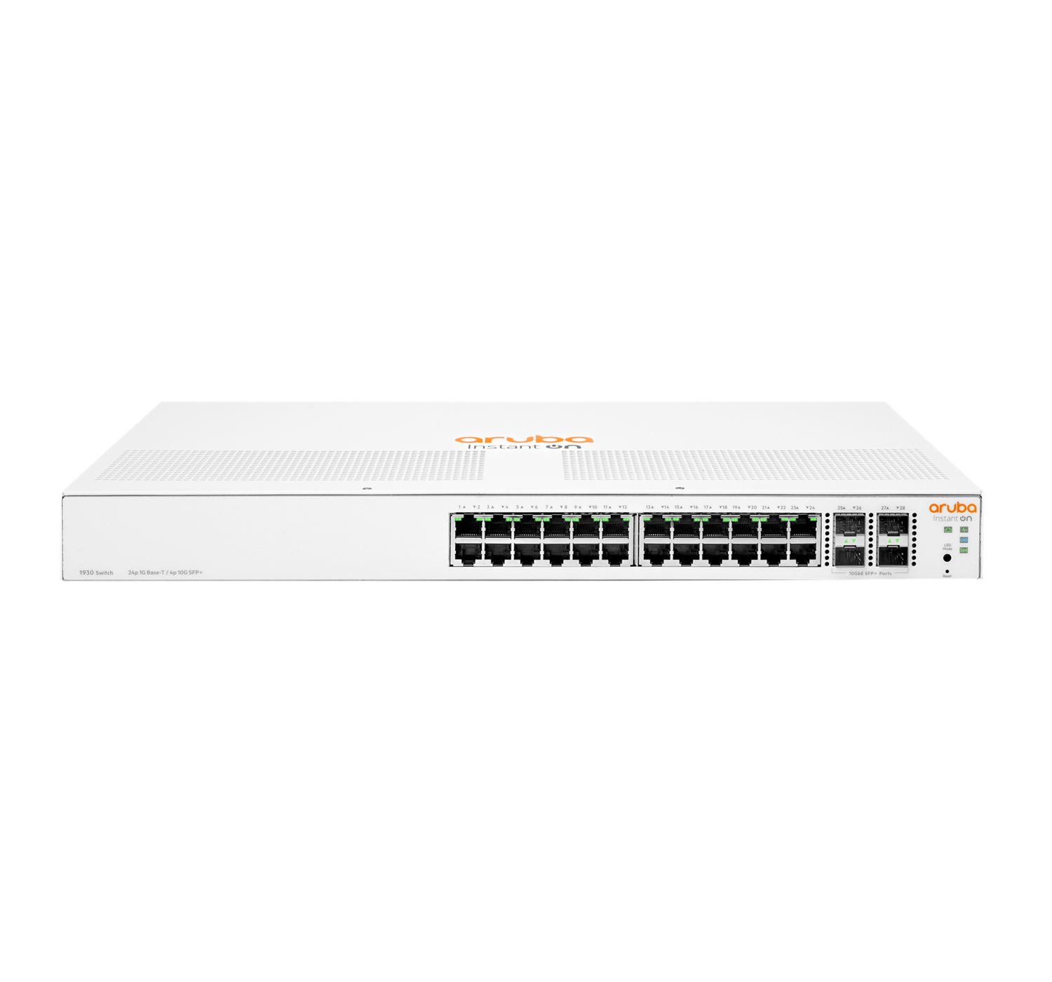 HPE Aruba Networking Aruba Instant On 1930, Managed, L2+, Gigabit Ethernet (10/100/1000), Power over Ethernet (PoE), Rack-Einbau, 1U