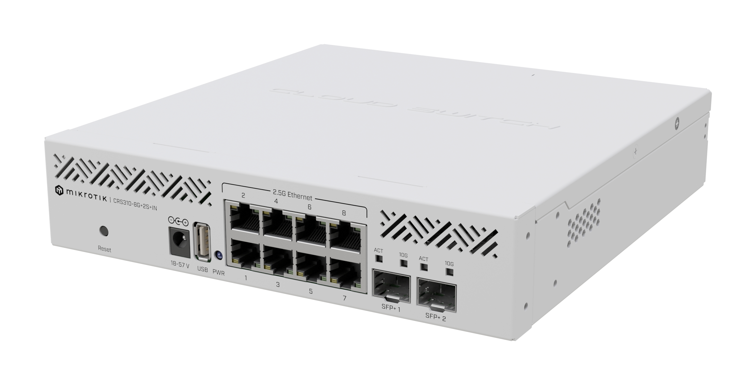 MikroTik CRS310-8G+2S+IN - Switch - L3 - 8 x 2.5GBase-T + 2 x 10 Gigabit SFP+, Ansicht 2