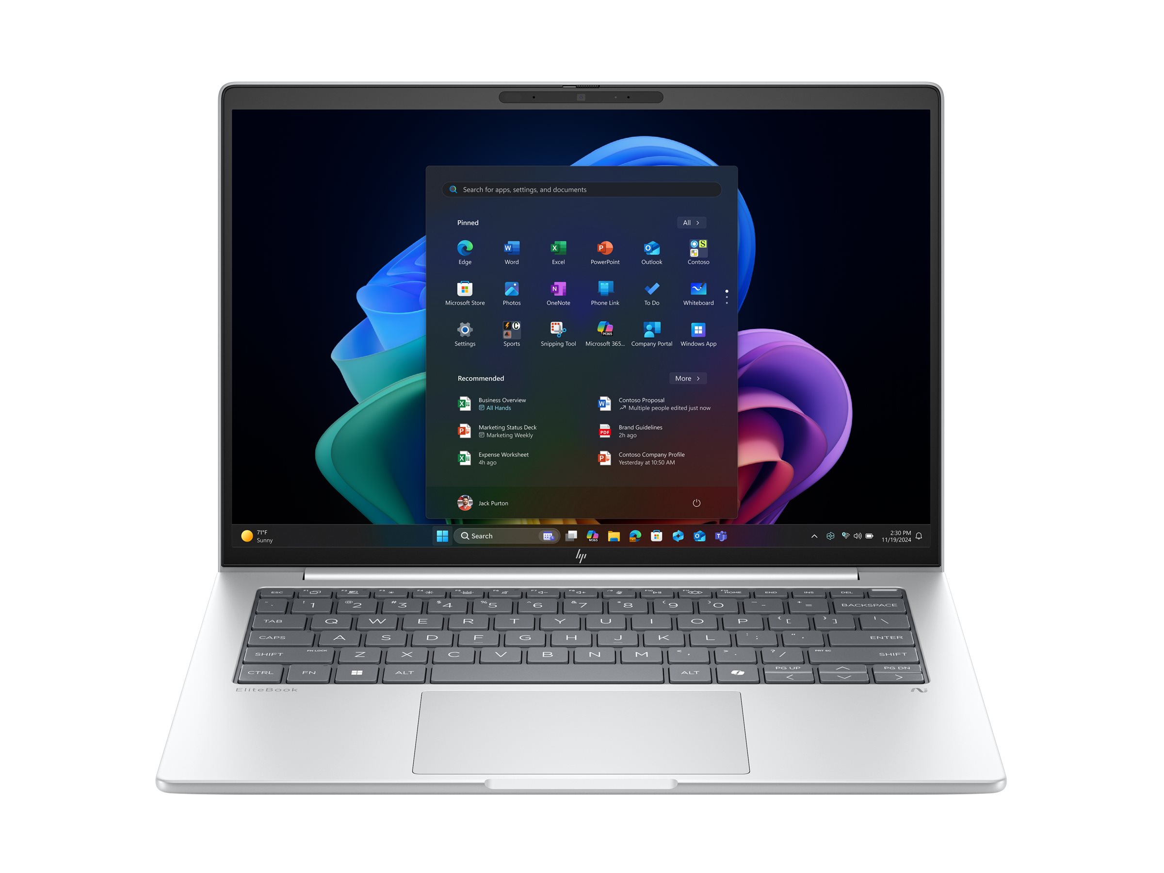 HP EliteBook 8 G1a Notebook Next Gen AI - AMD Ryzen AI 7 350 - 64 GB RAM - 1 TB NVMe - 14 - TL: Deutsch, QWERTZ, Ansicht 5