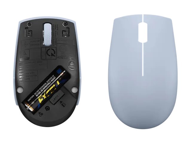 Lenovo 300 Wireless Compact - Maus - mit Batterie - optisch - 3 Tasten - kabellos - 2.4 GHz - kabelloser Empfänger (USB), Ansicht 4