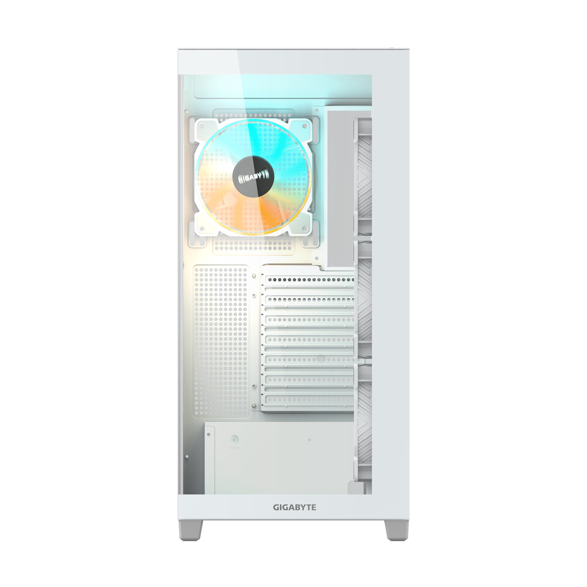 Gigabyte C500 PANORAMIC STEALTH ICE - Mid tower - ATX - Seitenteil mit Fenster (gehärtetes Glas), Ansicht 3