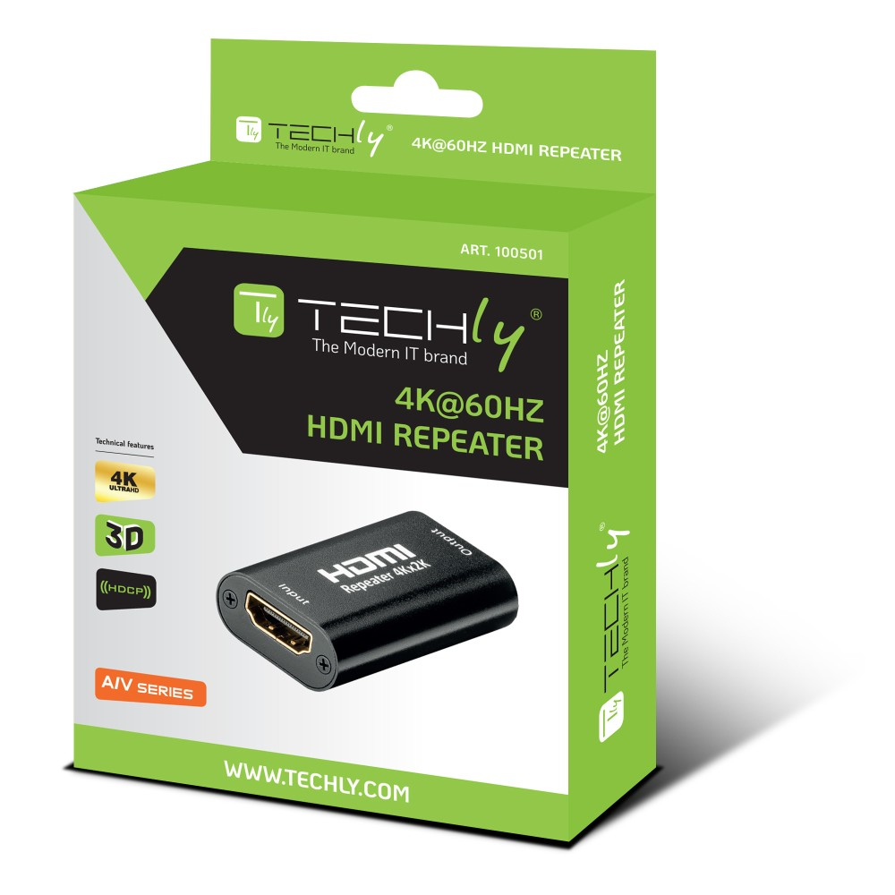 Techly HDMI 2.0 4K Repeater YUV 4:4:4 - Repeater, Ansicht 2