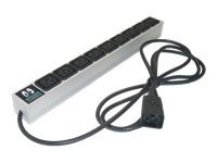 ONLINE USV Steckdosenleiste (Rack - einbaufähig) - Eingabe, Eingang IEC 60320 C20 - Ausgangsanschlüsse: 9 (IEC 60320 C19)