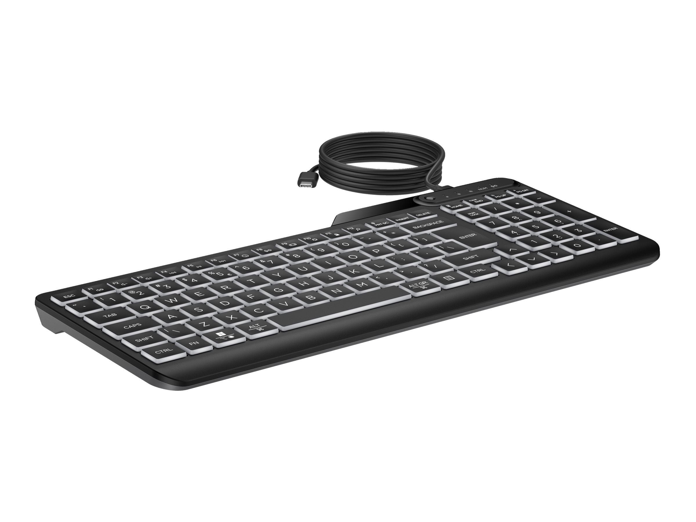 HP 400 - Tastatur - kompakte Größe 2-Zonen-Layout 12 programmierbare Tasten geringer Tastenhub Multi-Device