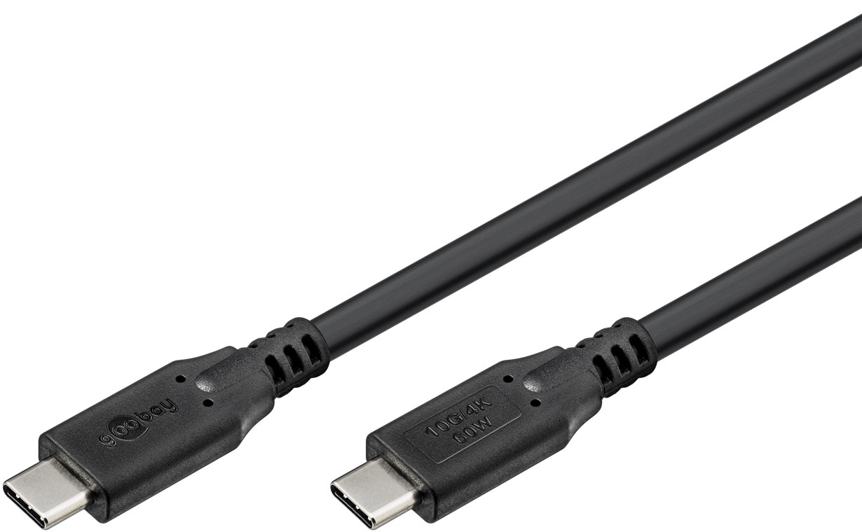 Goobay USB-C -Kabel USB 3.2 60 W 10 Gbit/s Power Delivery 3 m - -Stecker> - Kabel - Digital/Daten, Ansicht 2