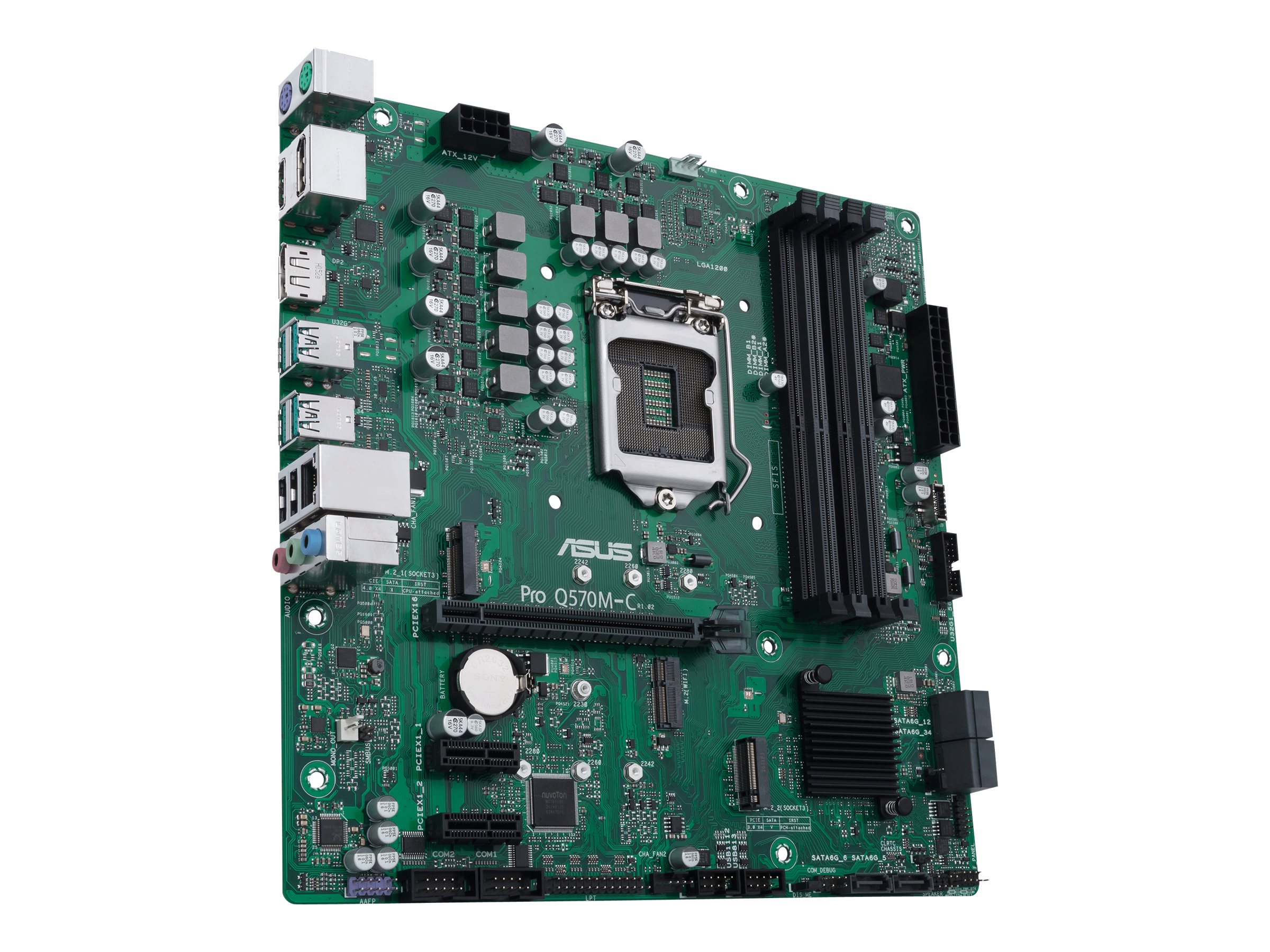 ASUS Pro Q570M-CCSM - Motherboard - micro ATX - LGA1200-Sockel - Q570 Chipsatz - USB-C Gen1 USB 3.2 Gen 1 USB 3.2 Gen 2 - Gigabit LAN - Onboard-Grafik (CPU erforderlich)
