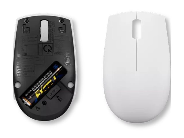 Lenovo 300 Wireless Compact - Maus - mit Batterie - optisch - 3 Tasten - kabellos - 2.4 GHz - kabelloser Empfänger (USB), Ansicht 4