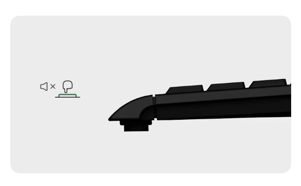 KeySonic KSK-5211ELU - Tastatur - Mini - mit 2-Tasten-Touchpad - TL: Deutsch, QWERTZ, Ansicht 3