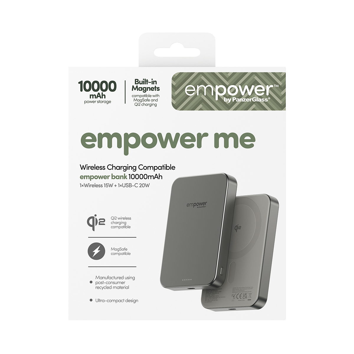 PanzerGlass empower by Bank| 10000mAh| Titanium, Ansicht 3