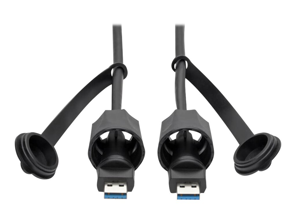 Eaton Tripp Lite Series USB 3.0 SuperSpeed A to A M/M Cable, Industrial - IP68, Shielded, 6 ft. (1.83 m), TAA - USB-Kabel - TAA-konform - USB Typ A (M) zu USB Typ A (M) - USB 3.1 Gen1 - 1.8 m - innen/außen - Schwarz - für P/N: N206-FP01-IND, N206-F...