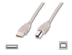 DIGITUS USB-A  USB-B Anschlusskabel, 1,8m