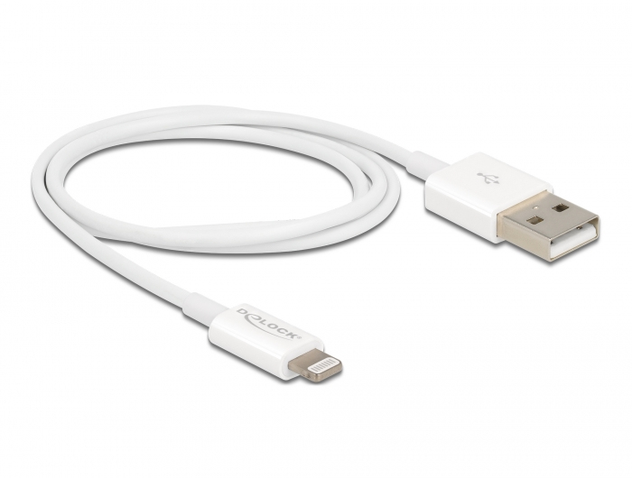 Delock Lightning-Kabel - Lightning männlich zu USB männlich, Ansicht 2