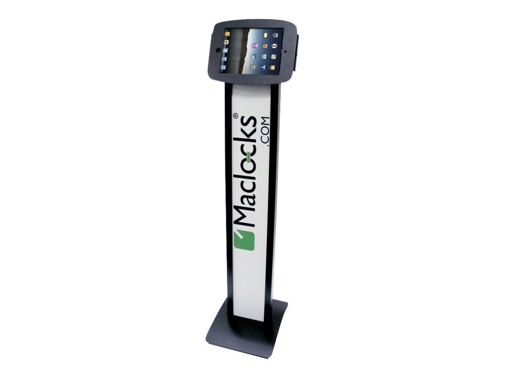 Compulocks Maclocks iPad Secure Space Enclosure with BrandMe Floor Stand Kiosk Black (140B290SENB)