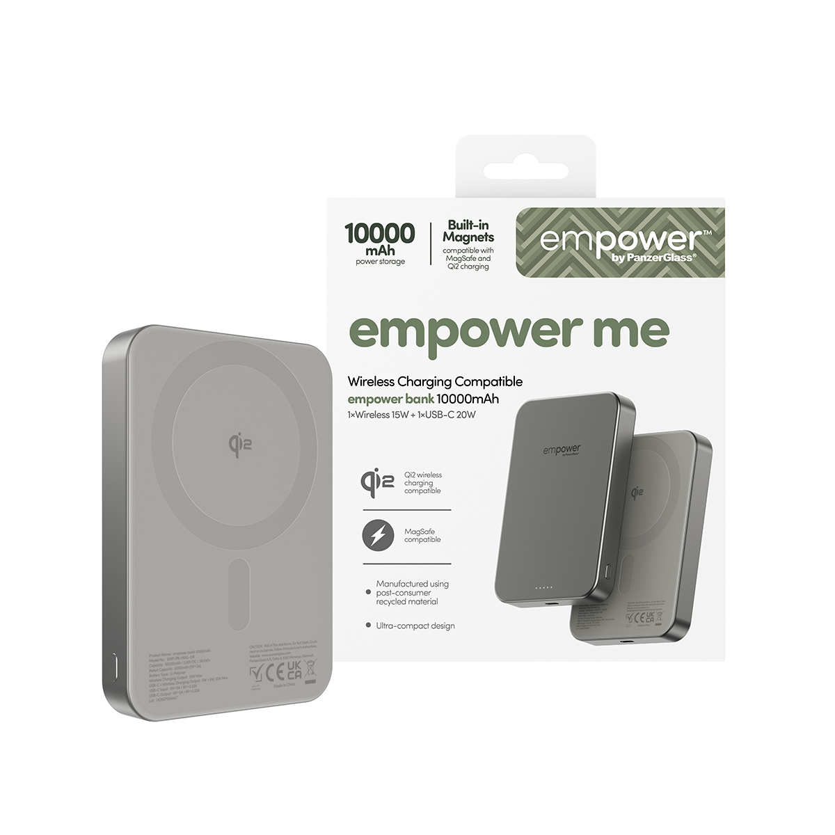 PanzerGlass empower by Bank| 10000mAh| Titanium, Ansicht 2