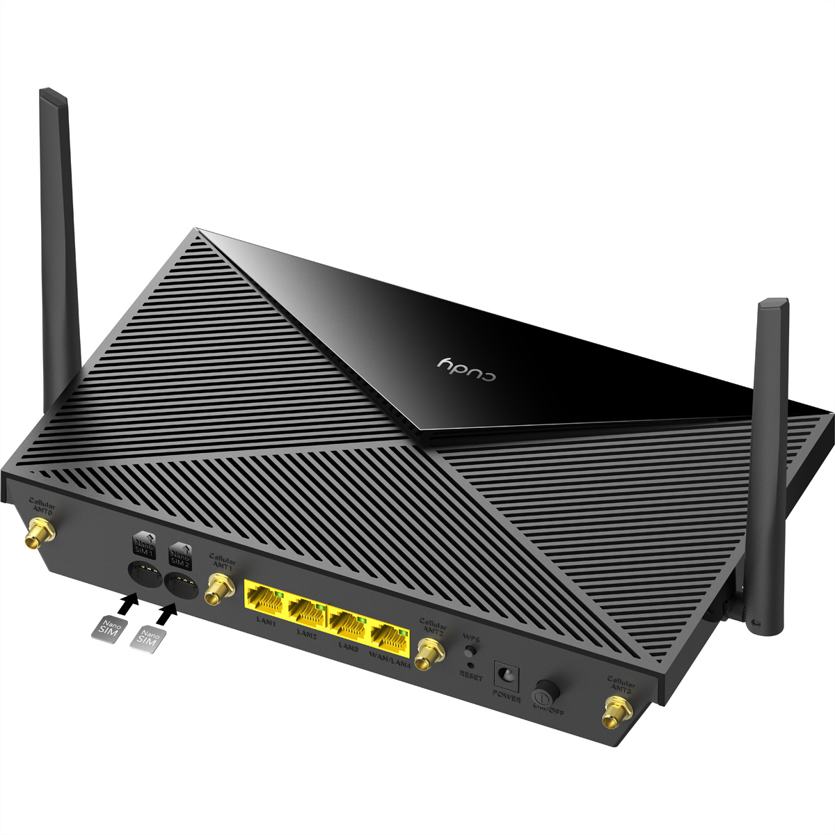 CUDY P5 - Wireless Router - WWAN 4-Port-Switch, Ansicht 2