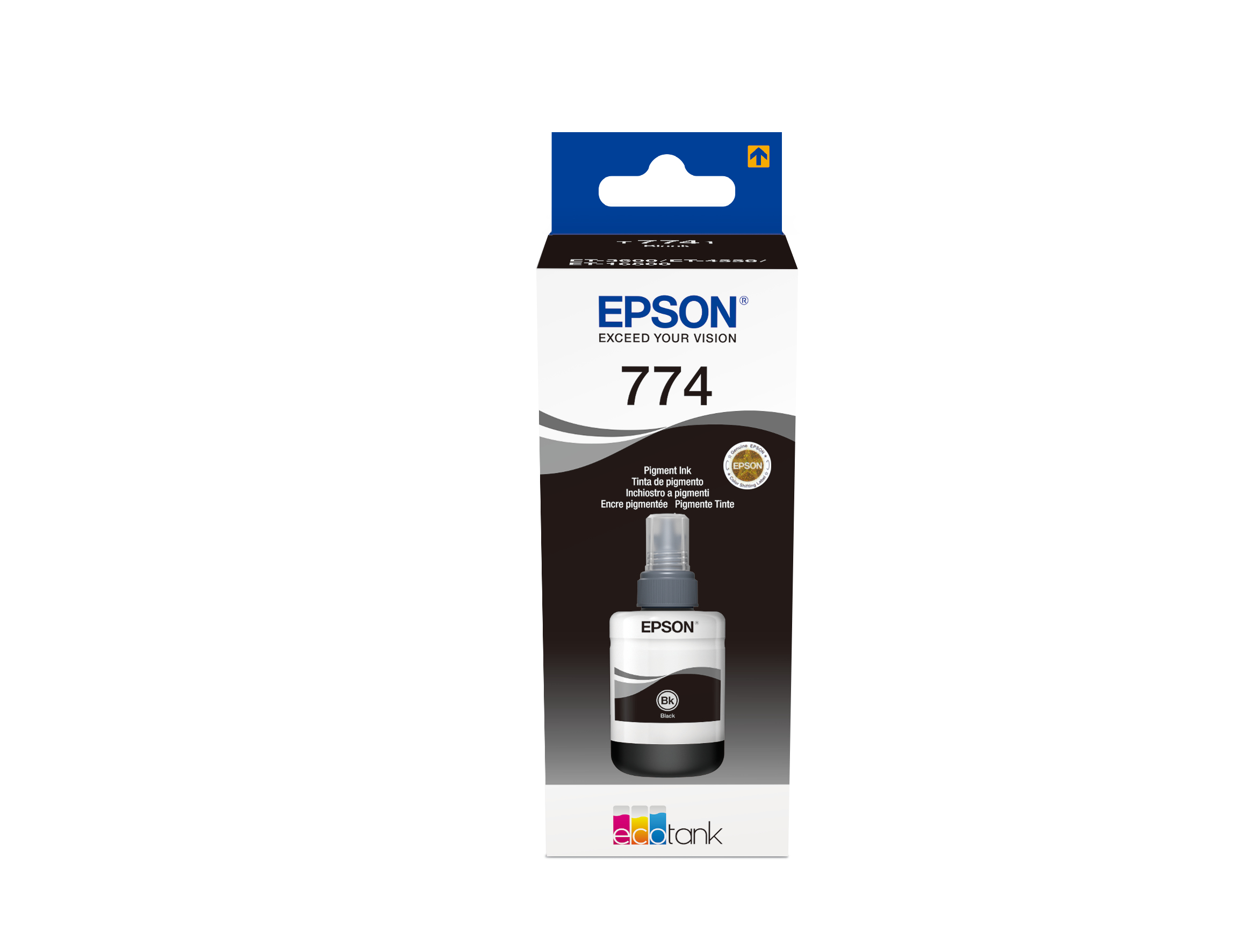 Epson T7741 Pigment Black ink bottle 1x 140ml, Schwarz, Epson, EcoTank ET-4550 EcoTank ET-3600 EcoTank ET-16500, 140 ml, Schwarz, 140 ml