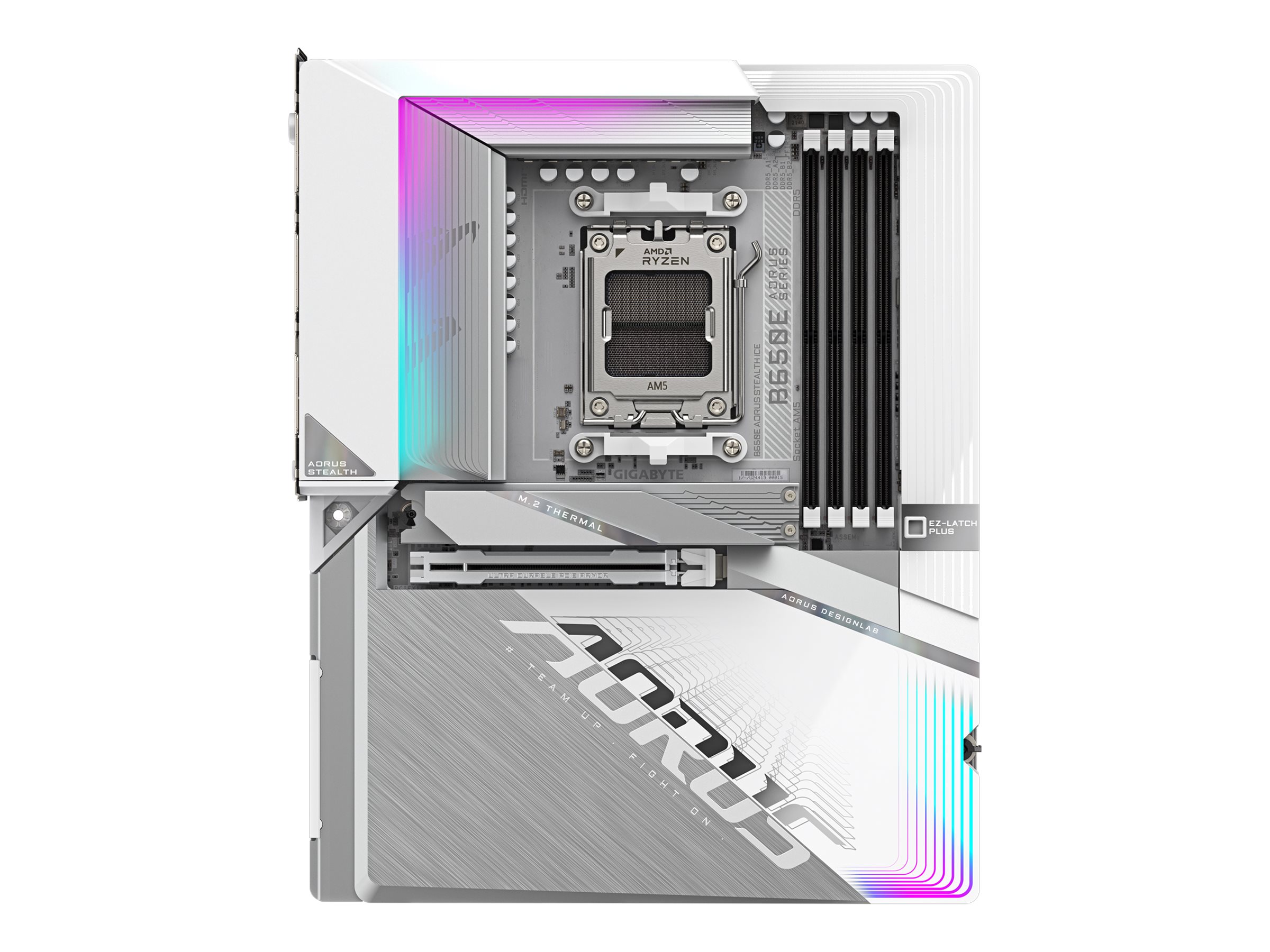Gigabyte AORUS B650E STEALTH ICE - Motherboard - ATX - Socket AM5 - AMD B650 Chipsatz - USB-C 3.2 Gen2, USB 3.2 Gen 2, U