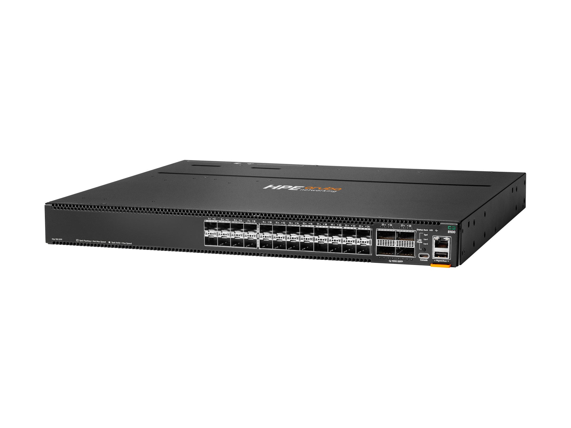 HPE Aruba Networking CX 8100 24p SFP+ 25G 4p QSFP28 100G
