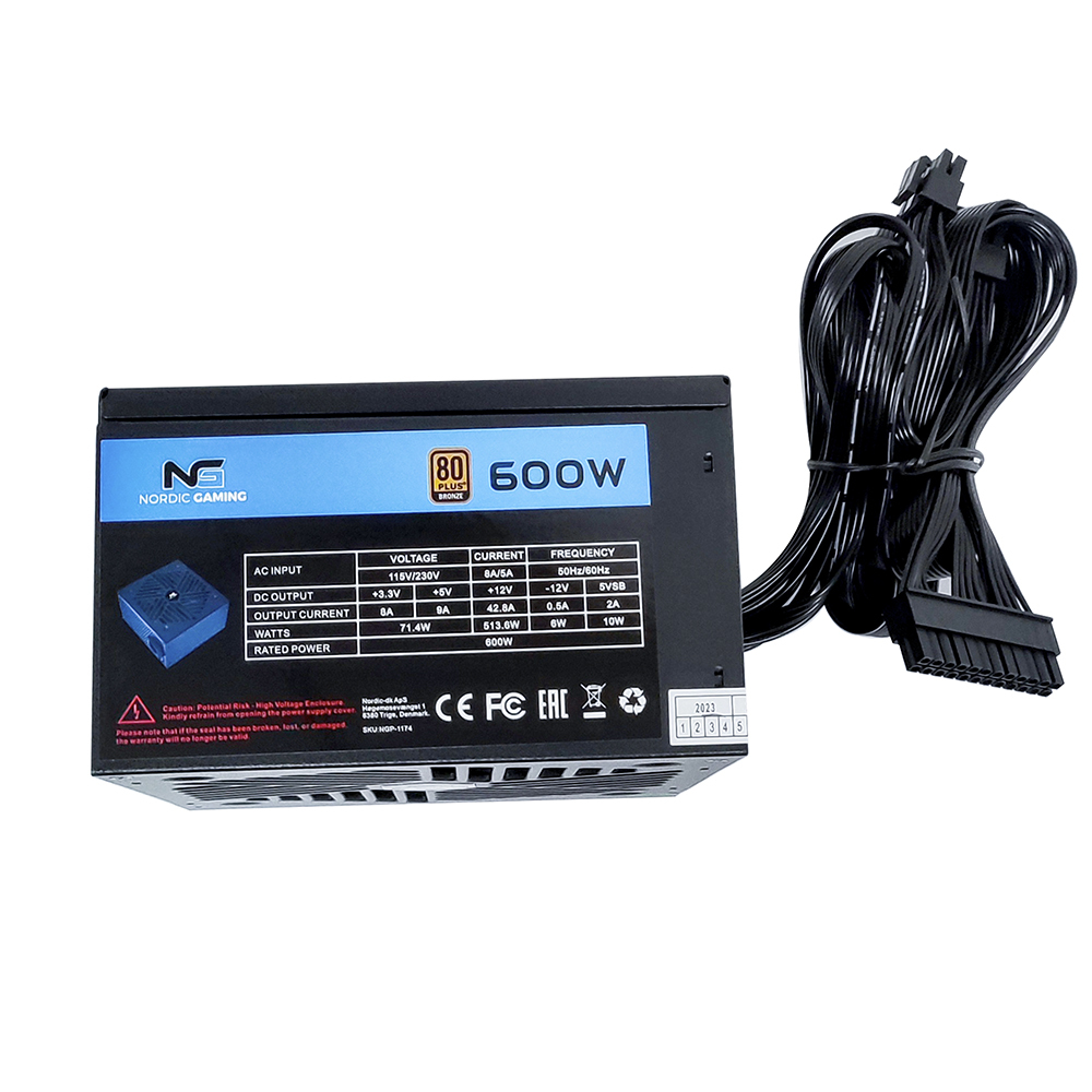 Nordic Gaming GAMING 600W PSU, Ansicht 3