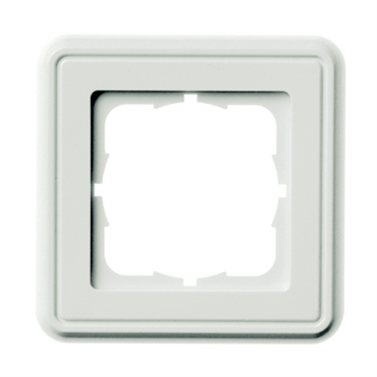 Telegärtner Karl Gärtner Abdeckrahmen 1-fach 80x80x8.7 alpinweiß, Ansicht 2