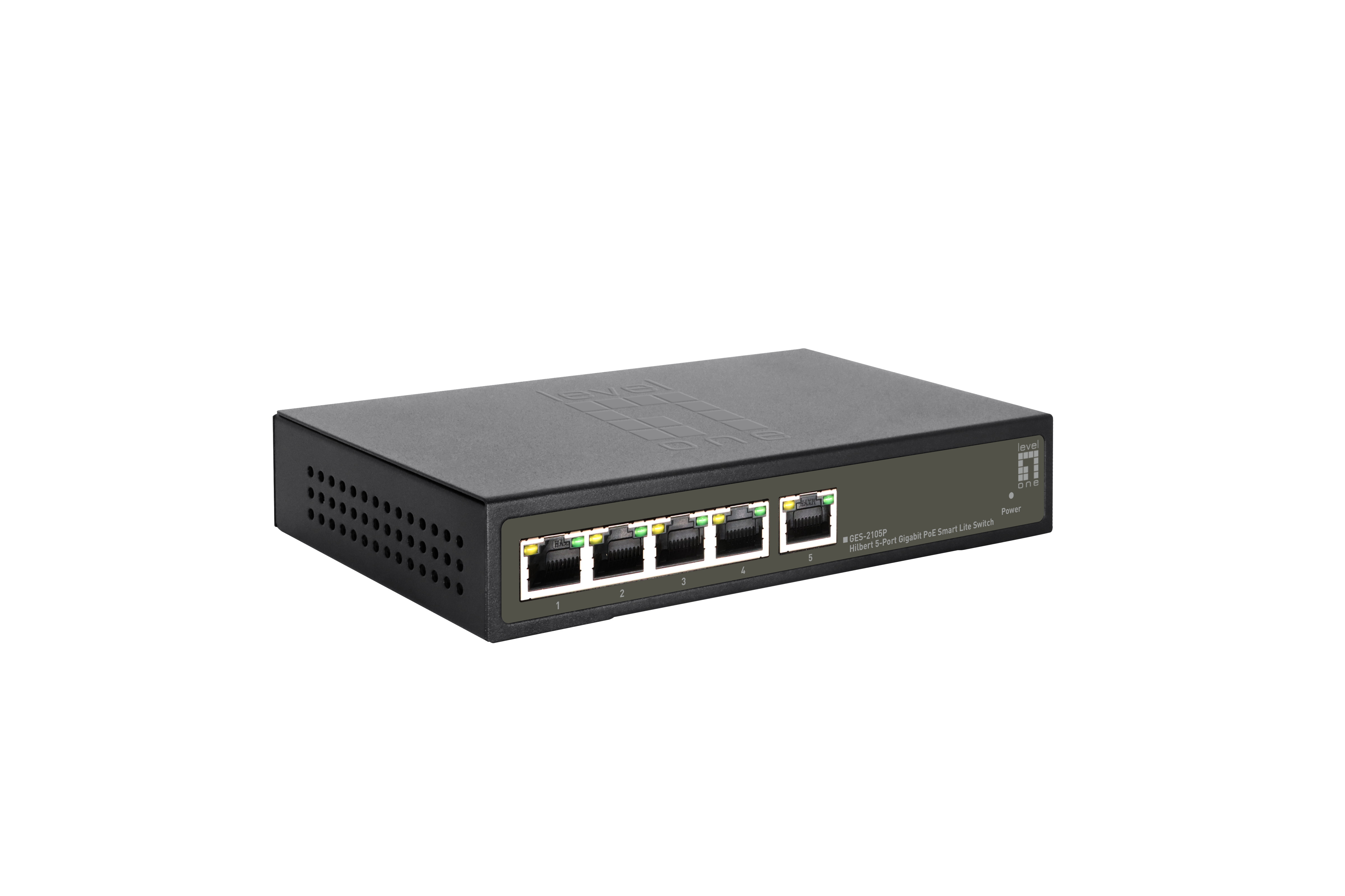 LevelOne Hilbert 5-Port Gigabit PoE Smart Lite Switch - 802.3at/af PoE - 4 PoE Ausgänge - 60W PoE-Leistungsbudget, Ansicht 4