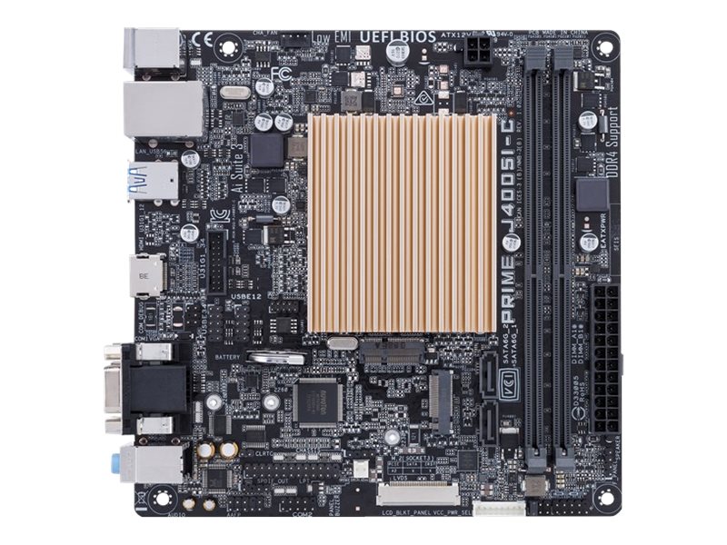 ASUS PRIME J4005I-C - Motherboard - Mini-ITX - Intel Celeron J4005 - USB 3.1 Gen 1 - Gigabit LAN - Onboard-Grafik - HD A