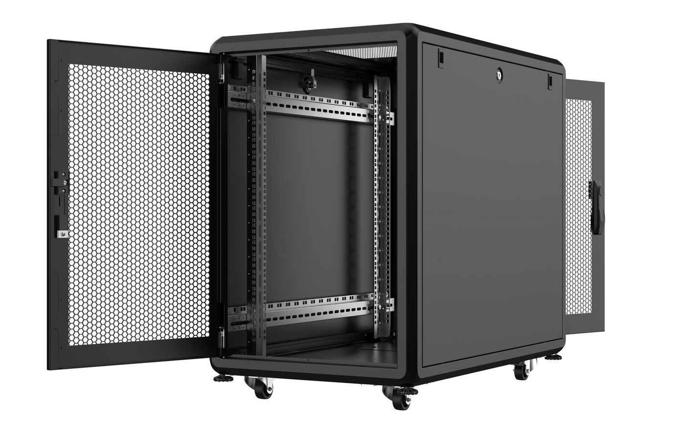 Lanview RSL16U61BL - 16U - 600 kg - 28 kg - Schwarz, Ansicht 3