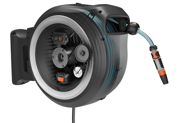 Gardena Power Roll XL 18642-20 35 m 1 St. Grau-Weiß Akku-Wand-Schlauchbox