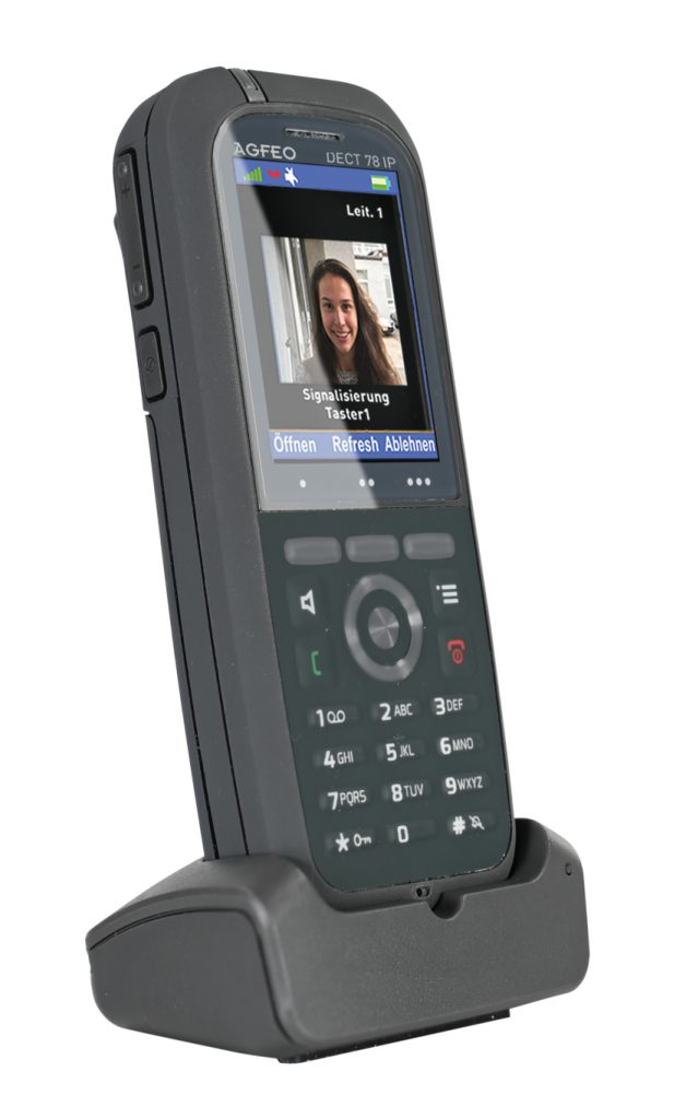 AGFEO DECT 78 IP - IP-Telefon - Grau - Kabelloses Mobilteil - Tisch/Bank - IP65 - 249 Eintragungen, Ansicht 3