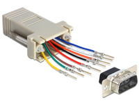 Delock Adapter Sub-D 9 Pin male > RJ45 female assembly kit - Serieller Adapter - RJ-45 (W)