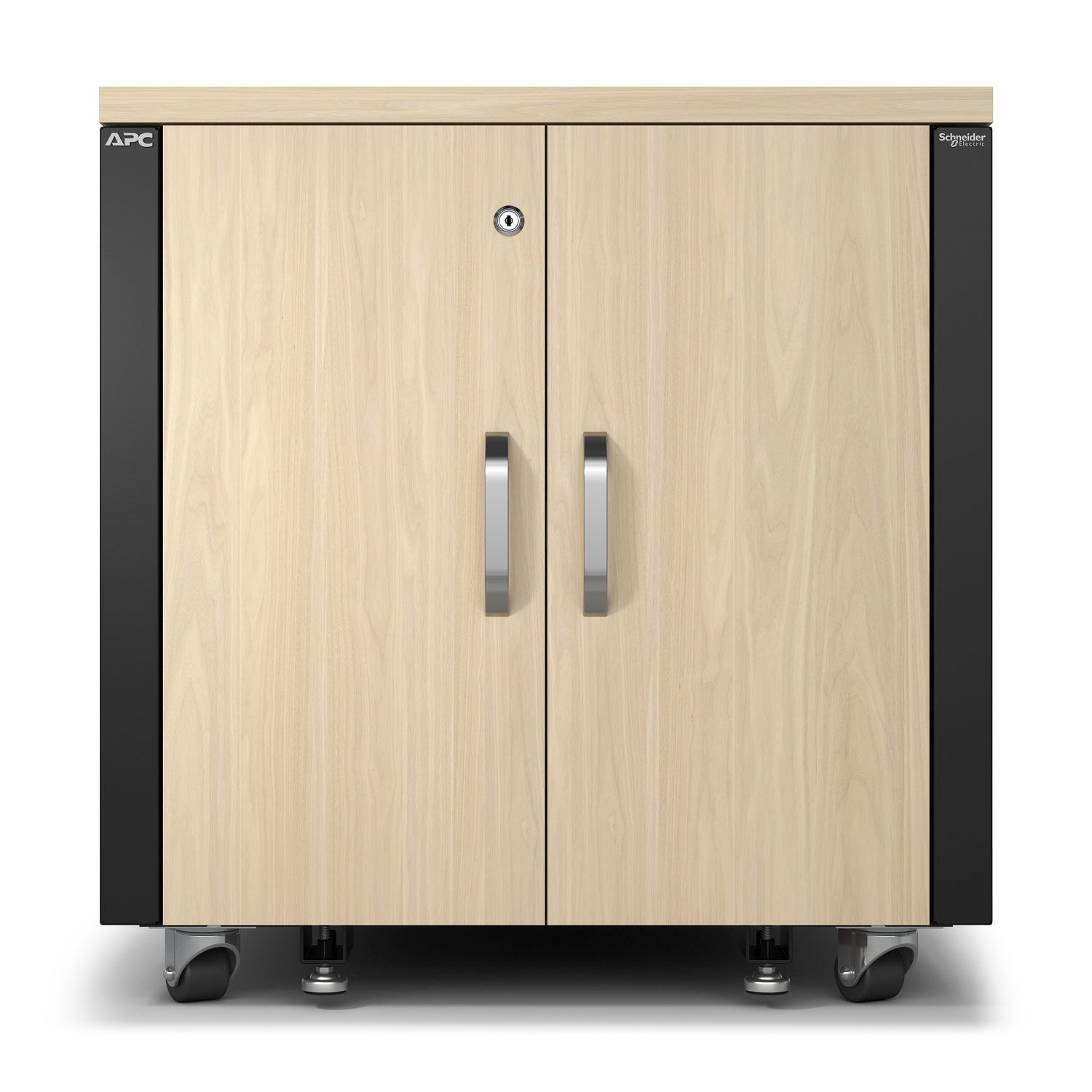 APC NetShelter - Schrank (vertikal) - schallisoliert - AC 100-230 V - Ahorn - 12U - 48.3 cm (19), Ansicht 2