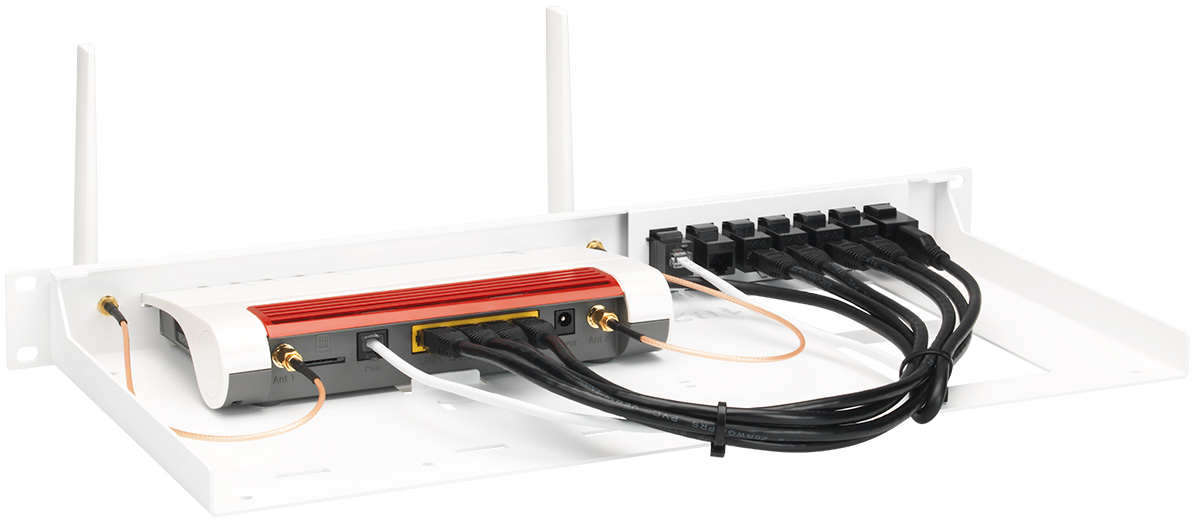 Rackmount.IT RM-FB-T2 - Netzwerk-Einrichtung - Rack montierbar - weiß, RAL 9003 - 1U - 48.3 cm (19), Ansicht 2
