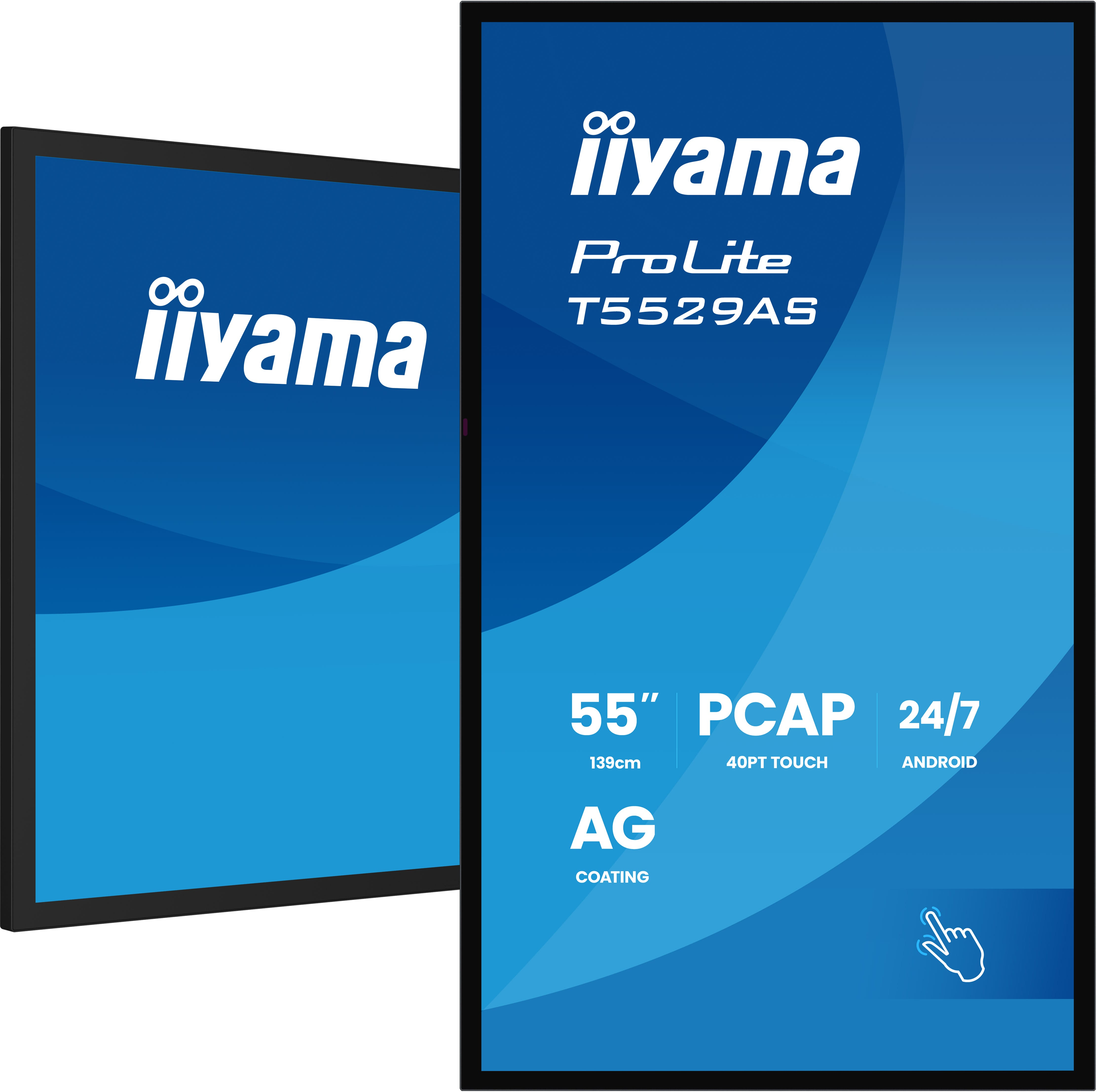 Iiyama ProLite T5529AS-B1AG - 140 cm (55) Diagonalklasse (139 cm (54.6), Ansicht 2