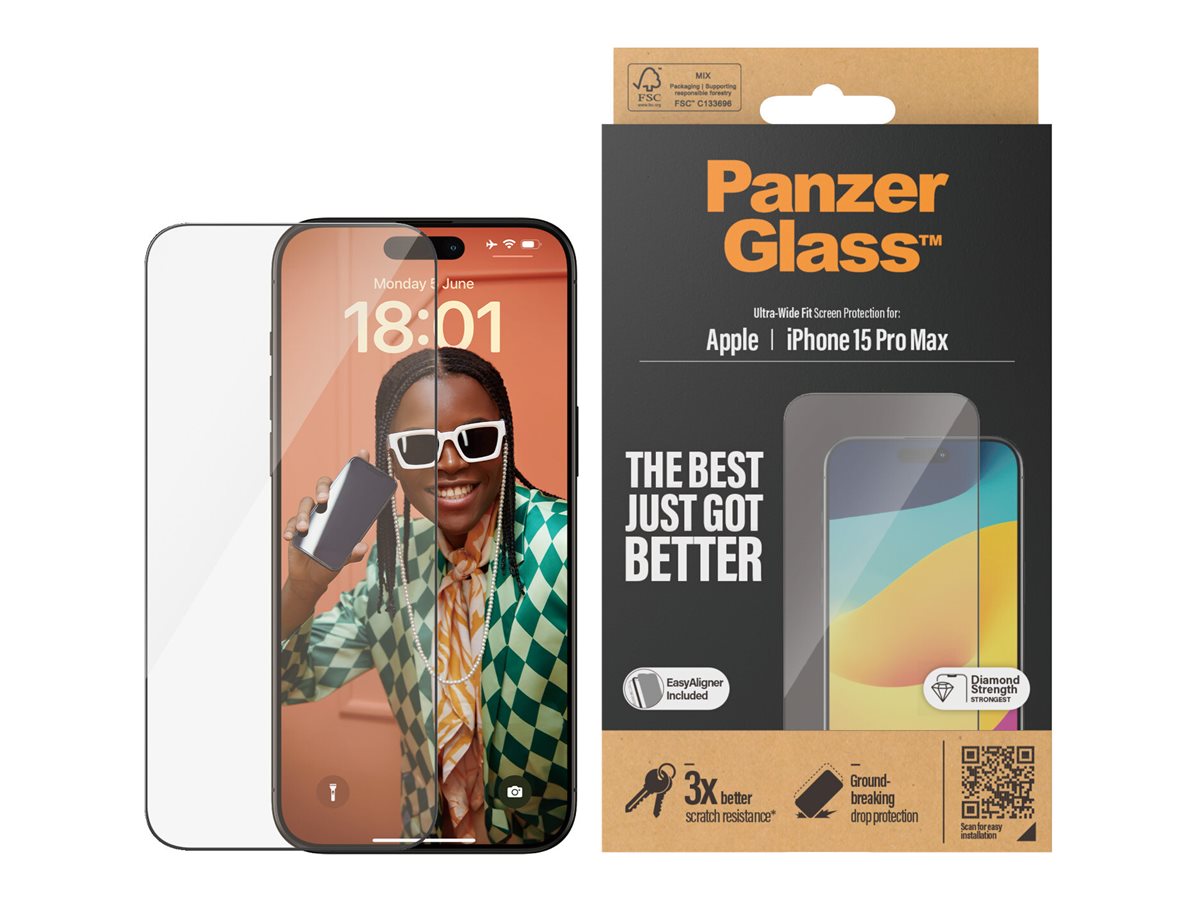 PanzerGlass Bildschirmschutz für Handy - ultrabreite Passform mit EasyAligner, Ansicht 2