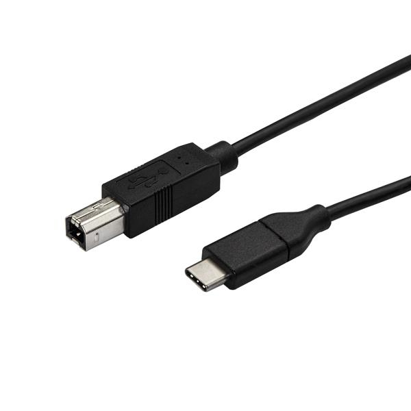 StarTech.com USB-C auf USB-B Druckerkabel - St/St - 0,5m - USB 2.0, 0,5 m, USB C, USB B, USB 2.0, 0,48 Gbit/s, Schwarz