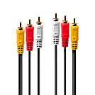 Lindy Premium - Video-  Audiokabel - Composite Video  Audio - RCA x 3 (M)