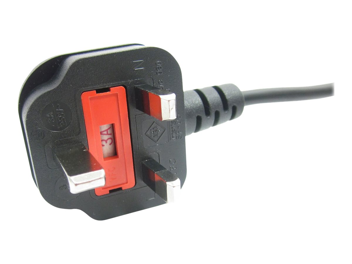 StarTech.com 1 m GB Laptop Ladekabel,  BS 1363 auf C5, 2,5A 250V, 18AWG, Notebook / Laptop Ersatzstromkabel, UK Laptop Netzteil Stromkabel, Kleeblatt/Mickey Mouse Netzkabel (PXTNB3SUK1M)