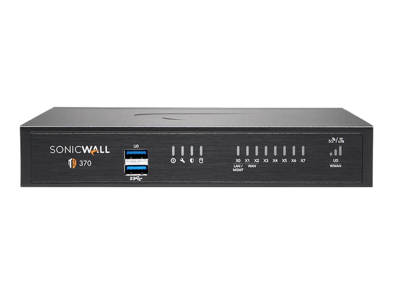 SonicWALL TZ Series (Gen 7) TZ370 - Sicherheitsgerät - mit 3 Jahre Advanced Protection Service Suite und Cloud Secure Edge für 1 Jahr SIA-Basic (10 Benutzer)
