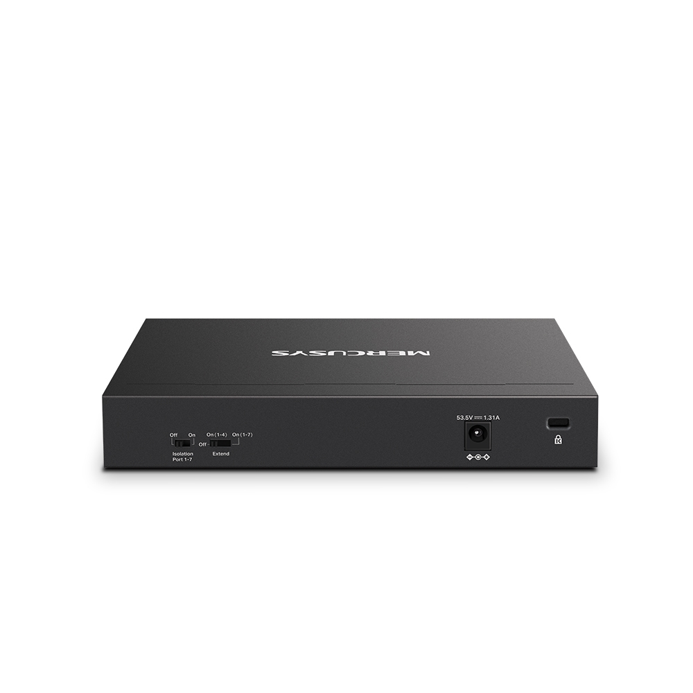 Mercusys MS108GP - Managed - Gigabit Ethernet (10/100/1000) - Vollduplex - Power over Ethernet (PoE) - Wandmontage, Ansicht 2