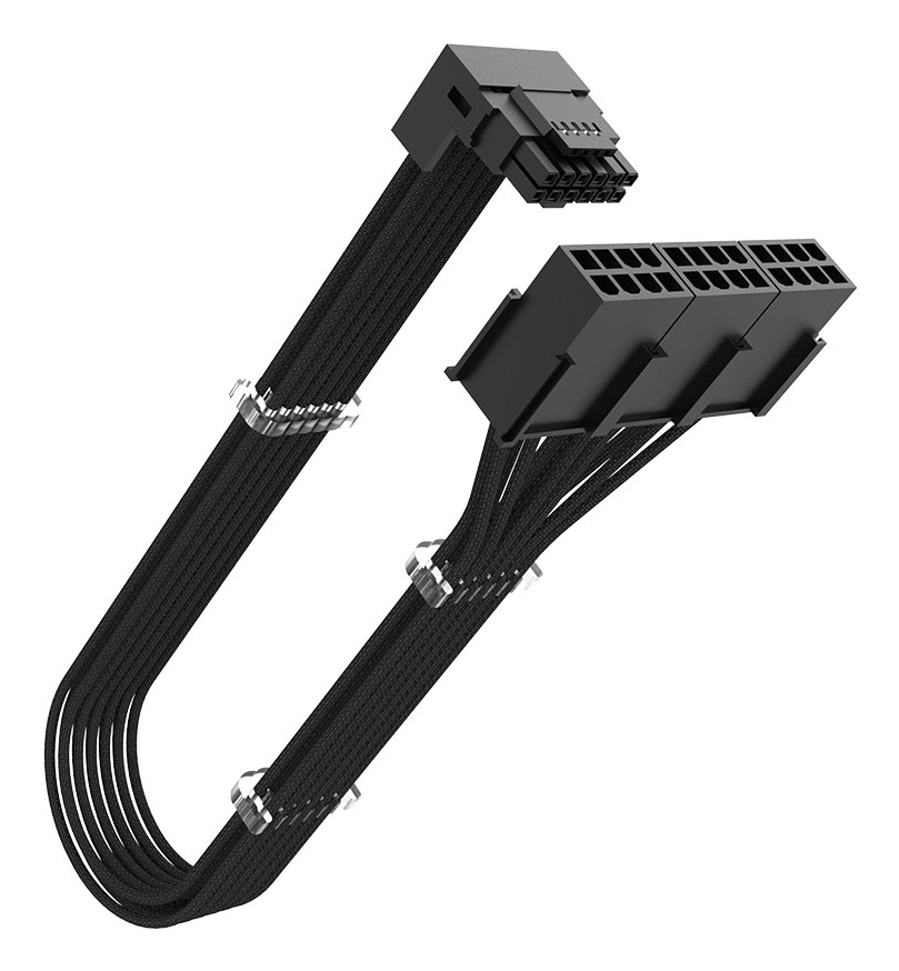 Akasa Kabel G-Nexus PX24 AK-CBPW31-30BK 12+4-polig RA m auf 3x8-polig w - Kabel - 0,3 m, Ansicht 3