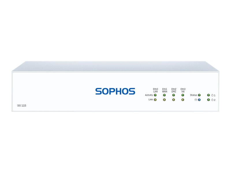 Sophos SG 115 - Rev 3 - Sicherheitsgerät - mit 2 Jahre TotalProtect - GigE - Desktop