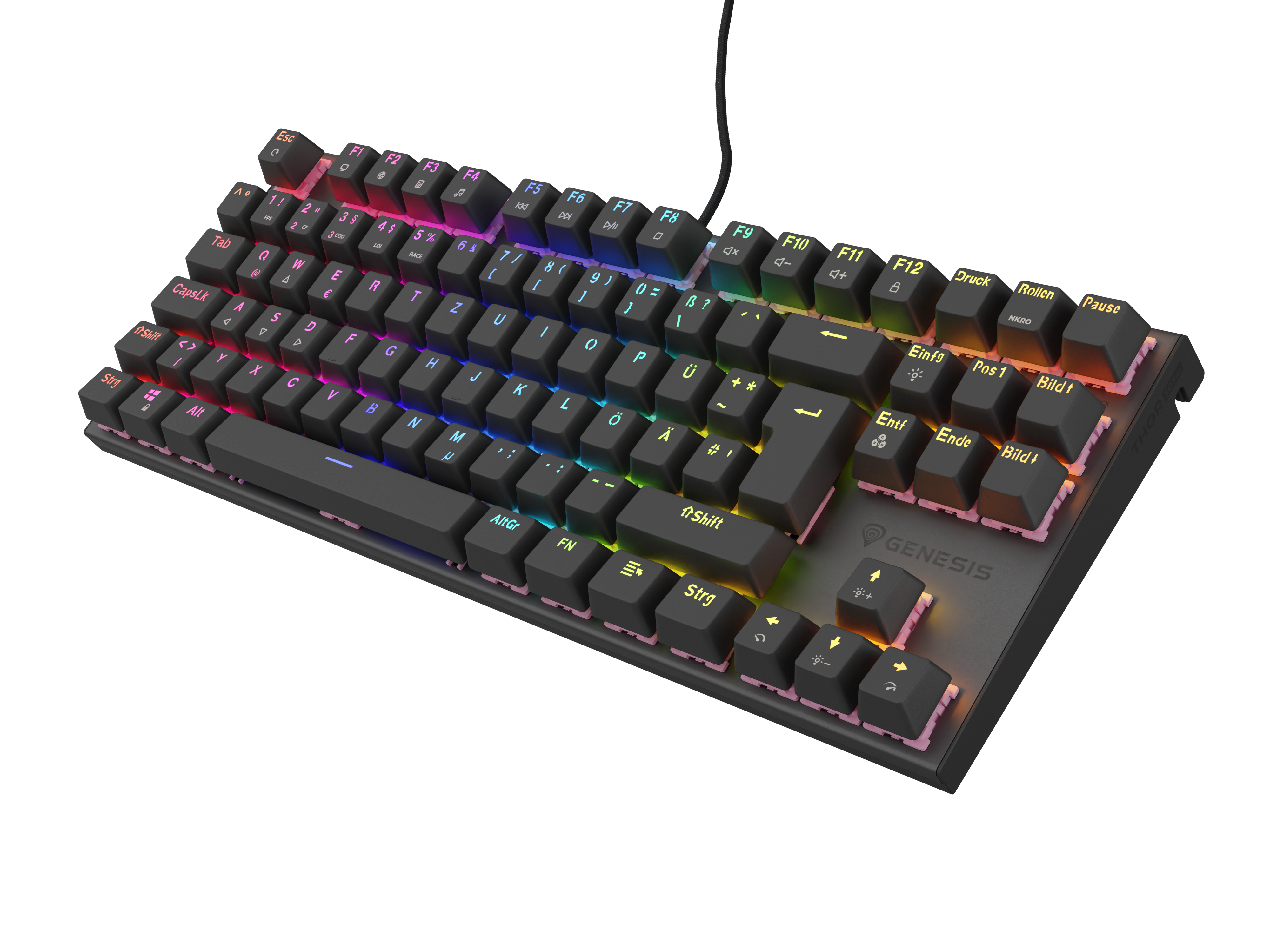 natec Gaming Tastatur Thor 303 TKL silent kabelgeb. - Tastatur - TL: Deutsch, QWERTZ, Ansicht 3